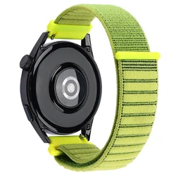 Nylon Loop Sports Watch Band Bracelet, Adjustable 20mm/22mm Strap - 20mm Universal (Green)