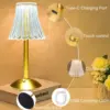 Bar Touch Table Lamp Rechargeable Wireless Desk Lamp Portable Bedroom Night Light LED Decor Lights for Coffee Hotel Restaurant 2