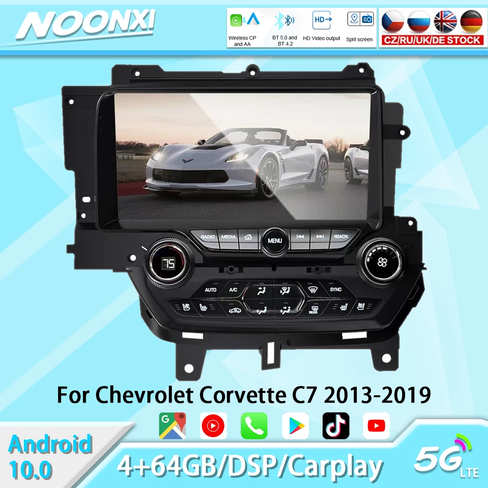 

For Chevrolet Corvette C7 2013-2019 Tesla Screen Android Intelligent System Car Radio Multimedia Player GPS Navigation Bluetooth