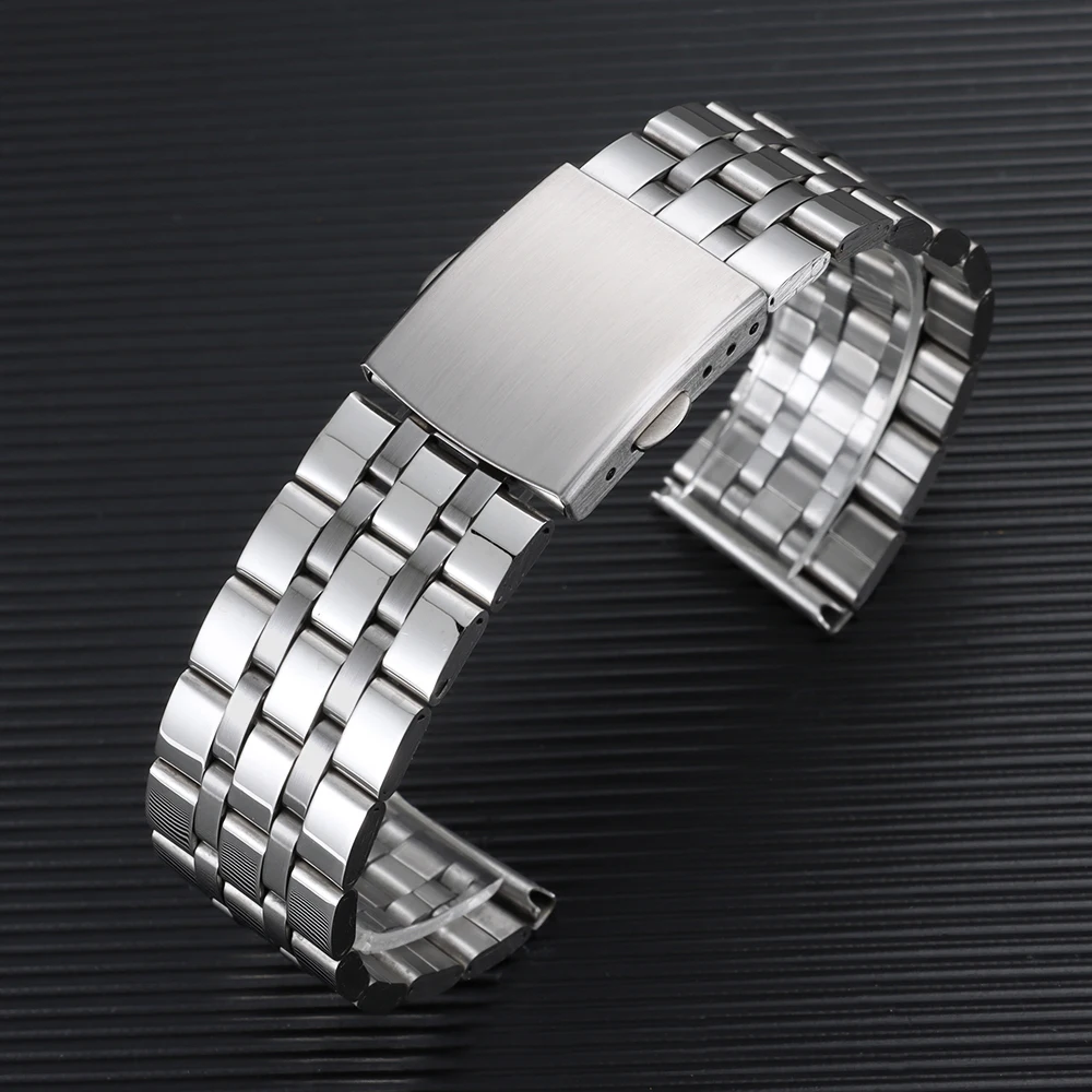 Stainless Steel Five-Bead Hollow Design Smartwatch Bracelet - Silver Gold Finish