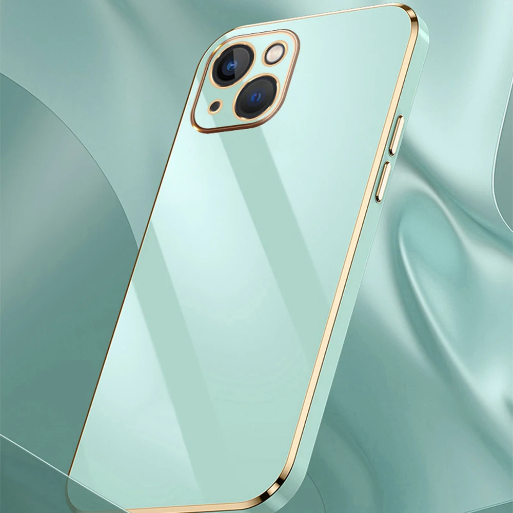 For iPhone 15 Pro Case iPhone 15 Plus iPhone 14 Pro MAX iPhone 13 12 11 X xr xs 7 8 6P 6s Phone Case Luxury Square Plating Cover — view 2