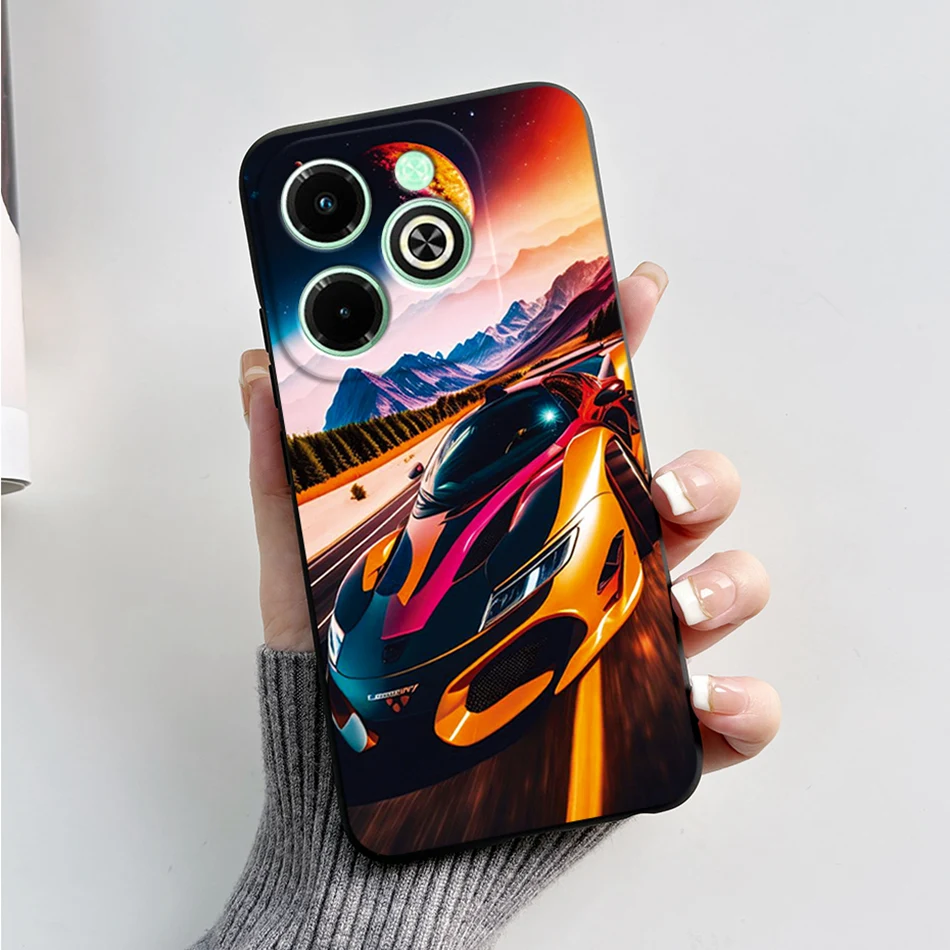 Fashionable Marble Black Silicone Soft Phone Case – Stylish Protective Back Cover s