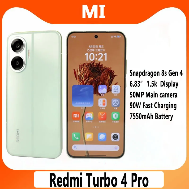 Redmi Turbo 4 Pro 256GB/512GB 6.83 inch 2772x1280 Screen