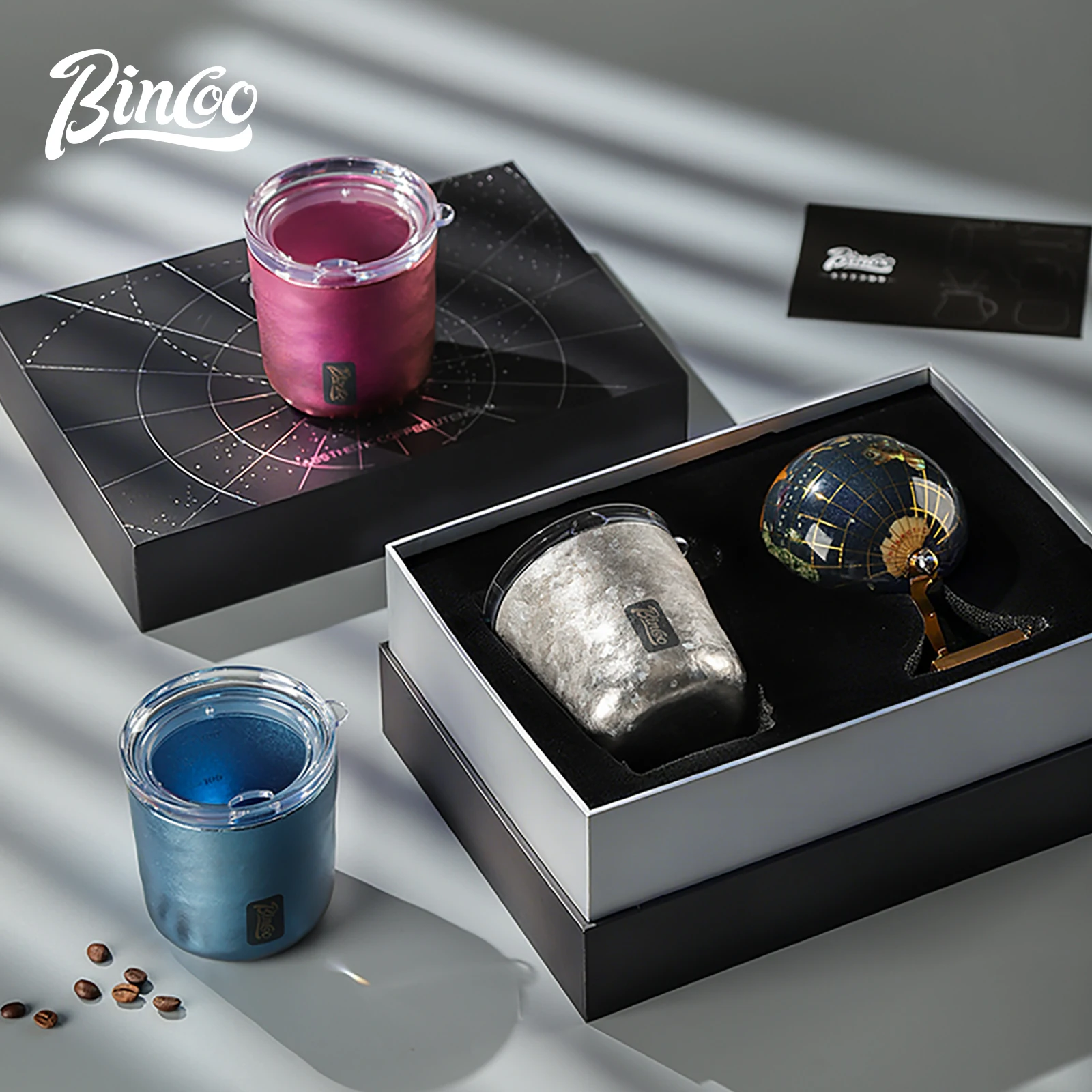 كوب قهوة حراري من التيتانيوم من بينكو، طقم هدايا ف...