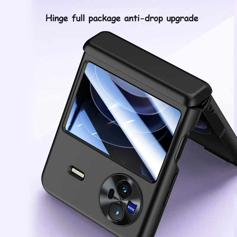 Solid Color Feel Skin Hinge Protect Phone Case For VIVO X Flip 5G XFlip vivoxflip Matte Ultra Thin Hard Plastic Cover
