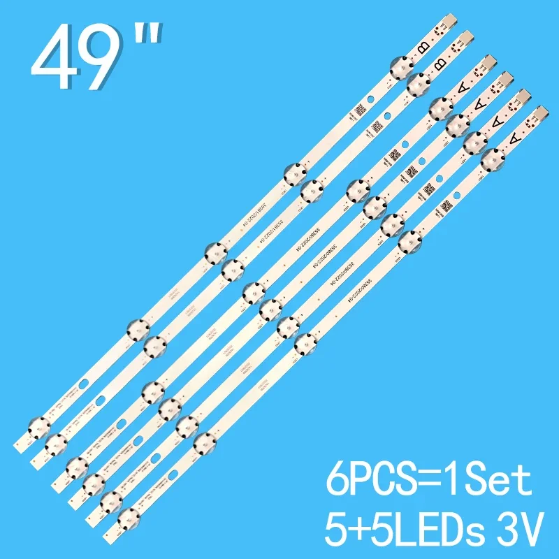 6PCS LED Backlight strip for 49FA7000 49FB7000 VESTEL 490DRT VNB A B-TYPE SVV490A32A SVV490A32B_5LED_REV04_150730 VES490UNDL-2D- 3v 6pcs led backlight strip for lg 49uj65 a b 27led 49uj630 49lj614v 49uj634v 49uj701v 49uj670 49uj651v 17y 49lj61 49l