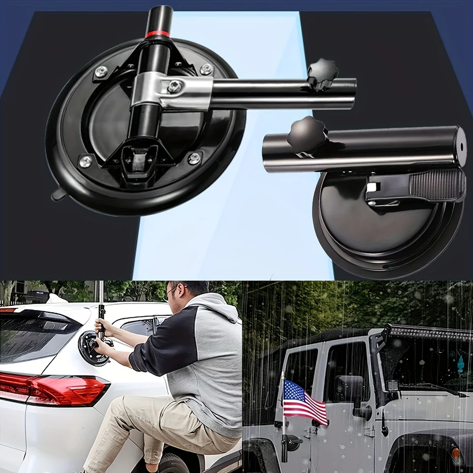 Auto Fahnenhalter Mit Saugnapf - Verstellbare Halterung Für Flaggen Am Fahrzeug