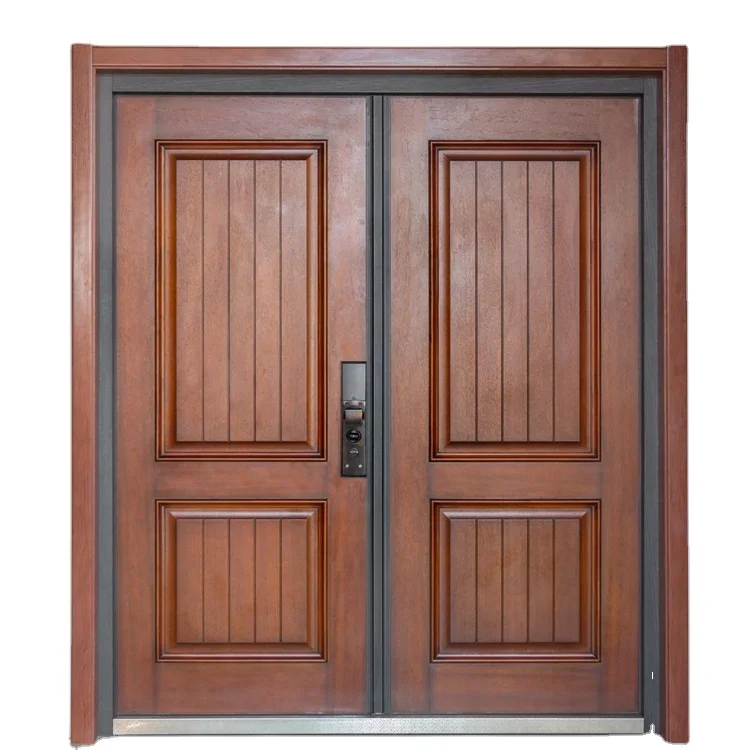 Factory Directly Selling Large Double Steel Outside Security Entry Door Interior Modern