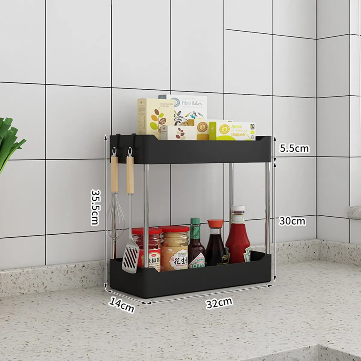 Organizador de almacenamiento para debajo del fregadero, estante multiusos  de 2 niveles, 1/2 piezas, para baño y cocina - AliExpress