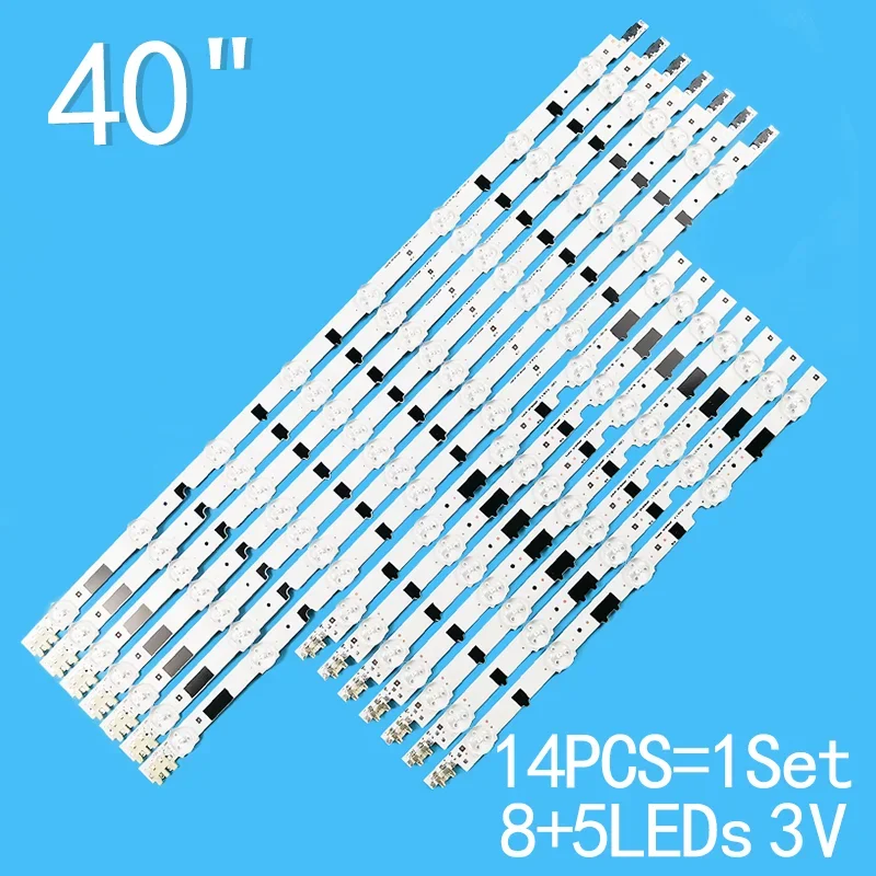 7pairs set 40f led backlight strip for samsung 8 5led 2013svs40f ue40f5700 ue40f6130 ua40f5500 ue40f6400 ue40f5000 d2ge 400scar3 New 14PCS/lot For Samsung 40