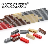 Marumine 30PCS 1x4 Build Brick House Wall Bulk Building Blocks MOC City Street View Parts Accessories Compatible with 15533 3010 1