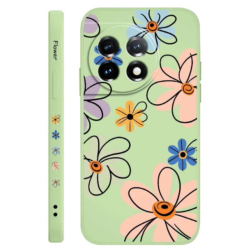 Hoop Flower Liquid Silicone Phone Case Cover