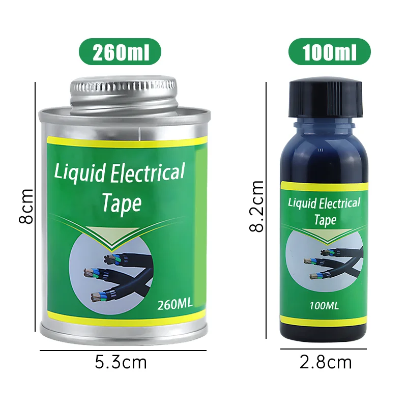 100ml/260ml Waterproof Liquid Electrical Tape Insulating Tape Rubber Liquid Insulation Wire Cable Coat Fix Line Glue Sealant electrical tape electrical insulating tape electrical repair liquid electrical sealant