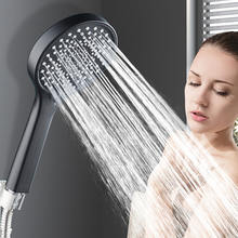 LED Shower Head No Batteries Needed High Pressure Filter Spray Showerheads for Home Water Saving Hand Shower Head tanie i dobre opinie CN (pochodzenie) Do trzymania w ręku ROUND Brak Tworzywo abs NONE Pojedyncza głowica Bathroom