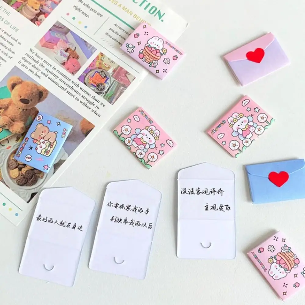 99 가지 약속/축복/할 일 목록 미니 러브 레터 카드 세트 자체 제작 DIY 깜짝 선물 사랑 메시지 종이 공예품 수제