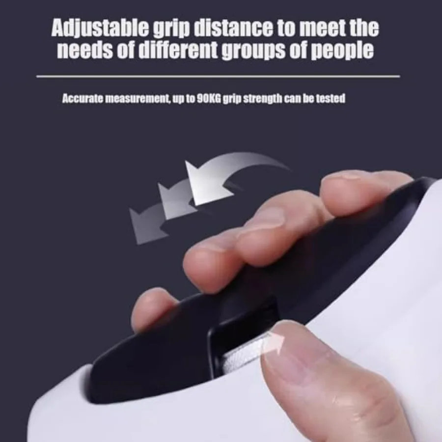 Hand Grip Strength Dynamometer,Electric Grip Dynamometer,Electronic Hand Dynamometer LED Display Accurate Adjustable Grip Distan