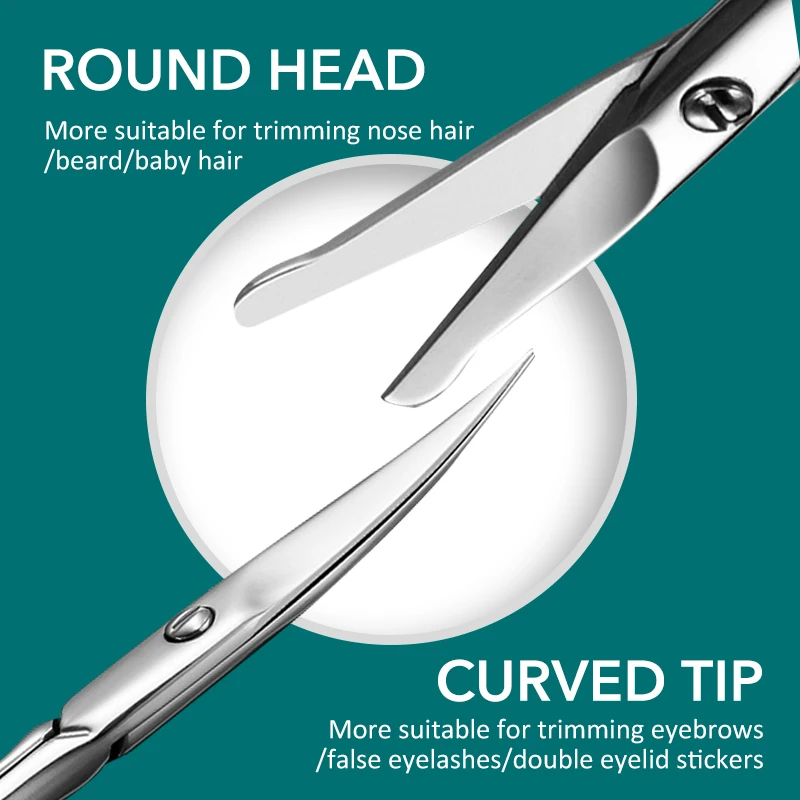 Nose Hair Scissors Facial Hair Scissors Eyebrow Scissors Beauty Scissors 1Pcs Professional Small Makeup Eyebrows Grooming Scissors Cuticles for Face Nose Hair Beard Trimmer Men and Women