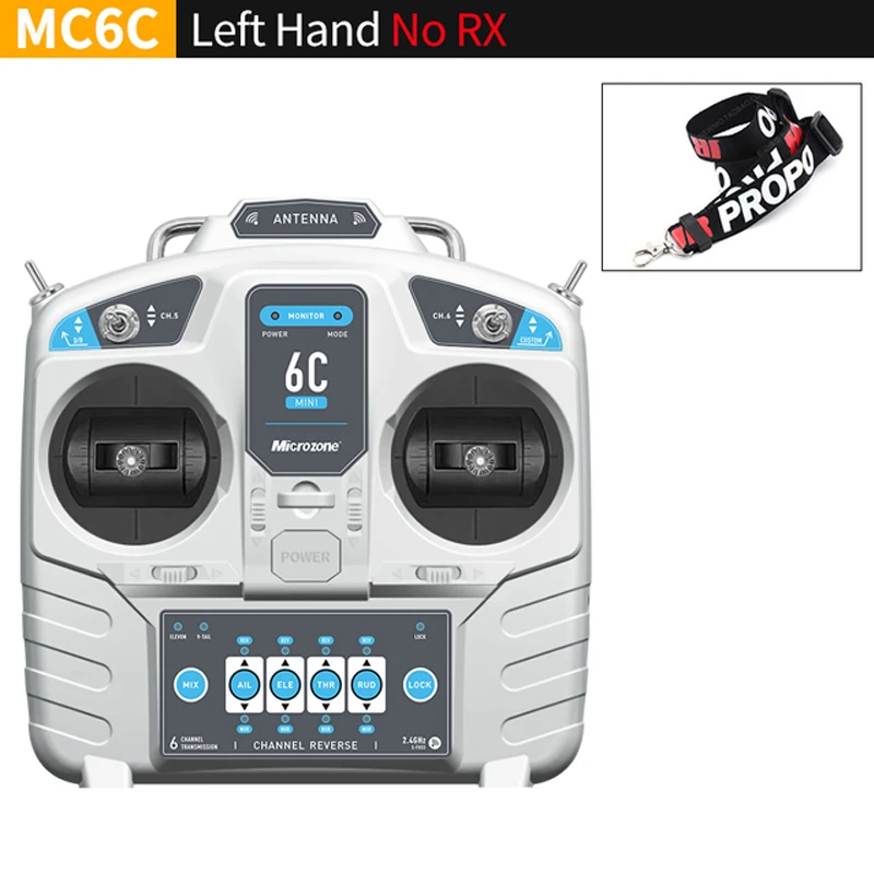 MicroZone MC6C 2.4G 6CH Controller Transmitter Receiver Radio System for RC Airplane Drone Multirotor Helicopter Car Boat 6