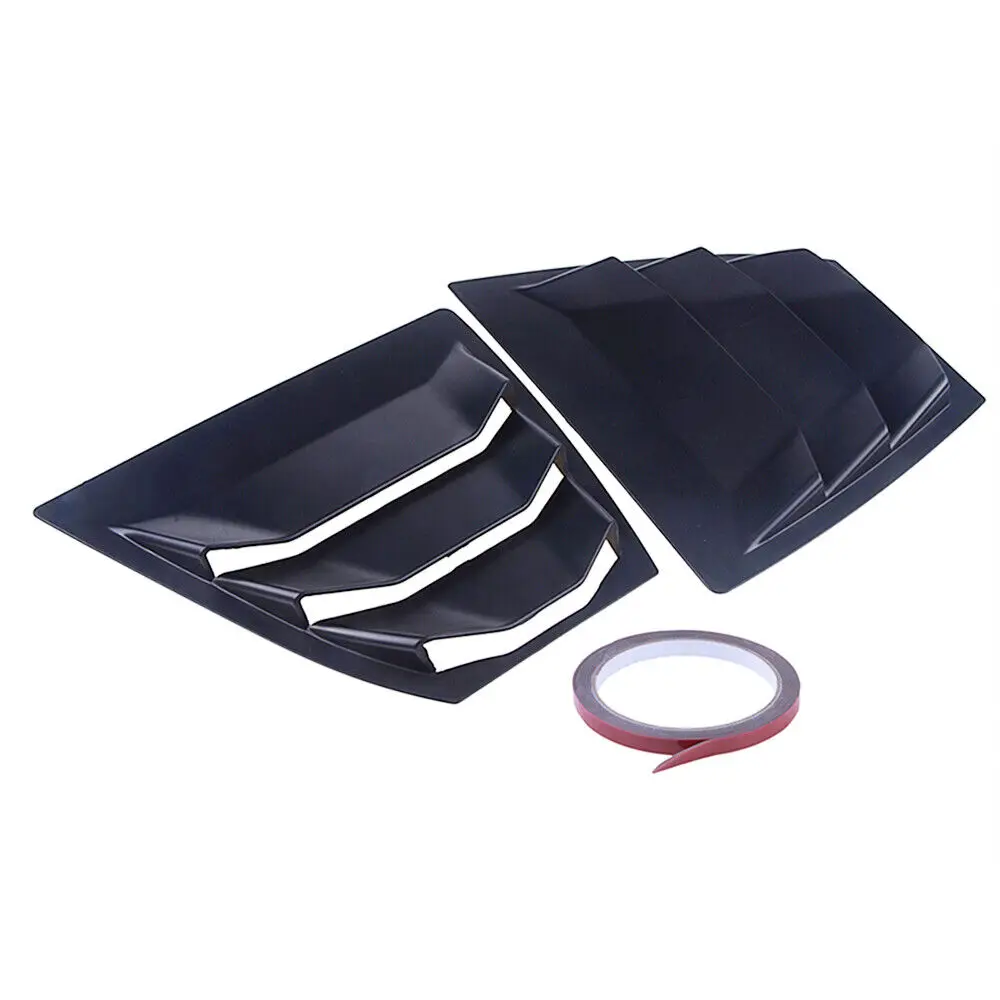 Car Rear Window Cover Louver Side Shutter Trim Sticker Vent Scoop ABS Carbon Fiber Accessories For Mazda 3 Axela 2014-