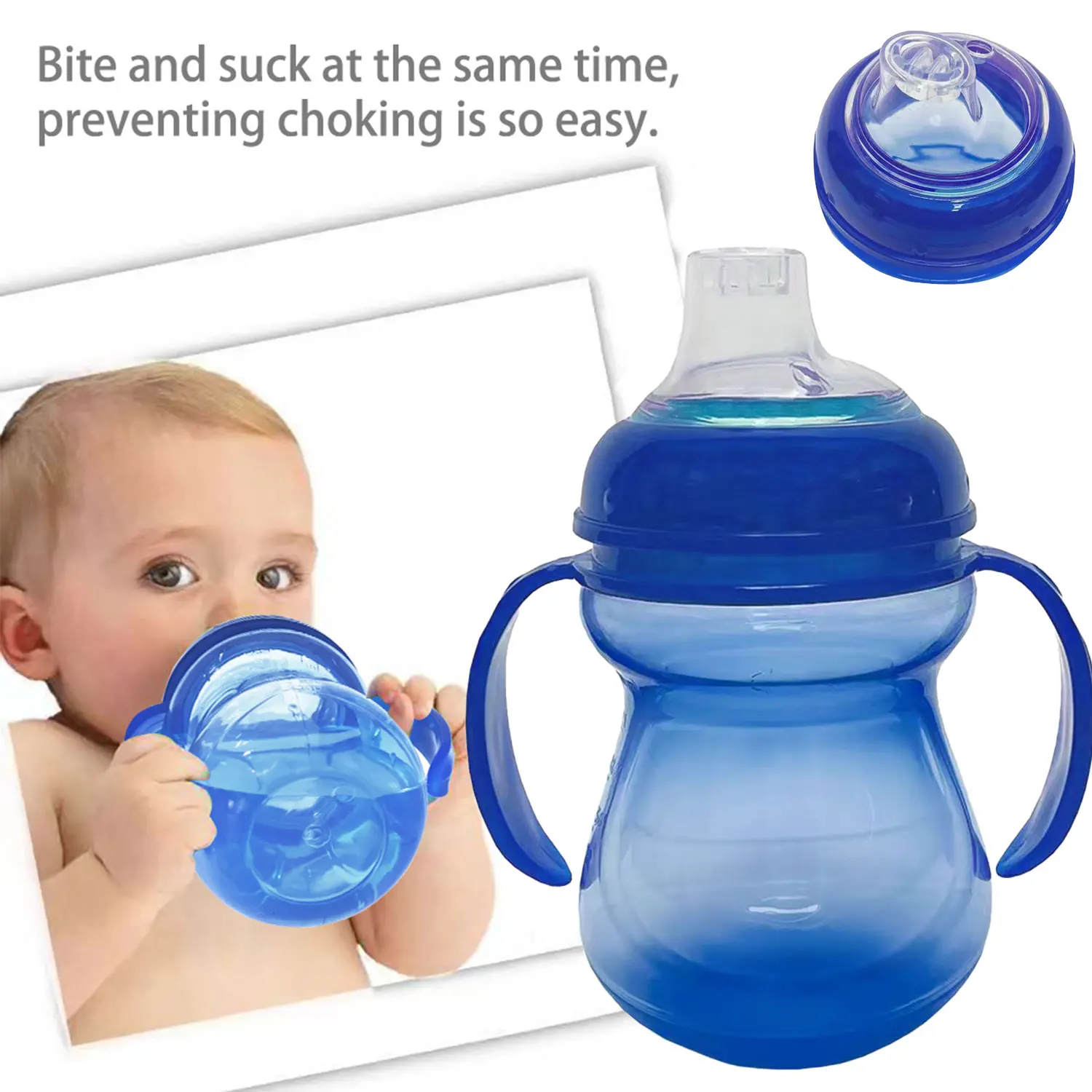 Silicone thick beak duckbill cup PP material 2-8 years old children's drinking cup heat-resistant drop-resistant light weight