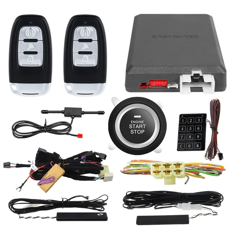 

EASYGUARD Plug and Play Fit for Audi A4 2007-2019 Smart Key System Car Alarm Remote Start Pke Keyless Entry Push Button