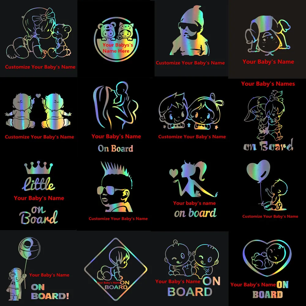 CustomizeYourBabysNameONBOARDCarStickersWindowDoorBody