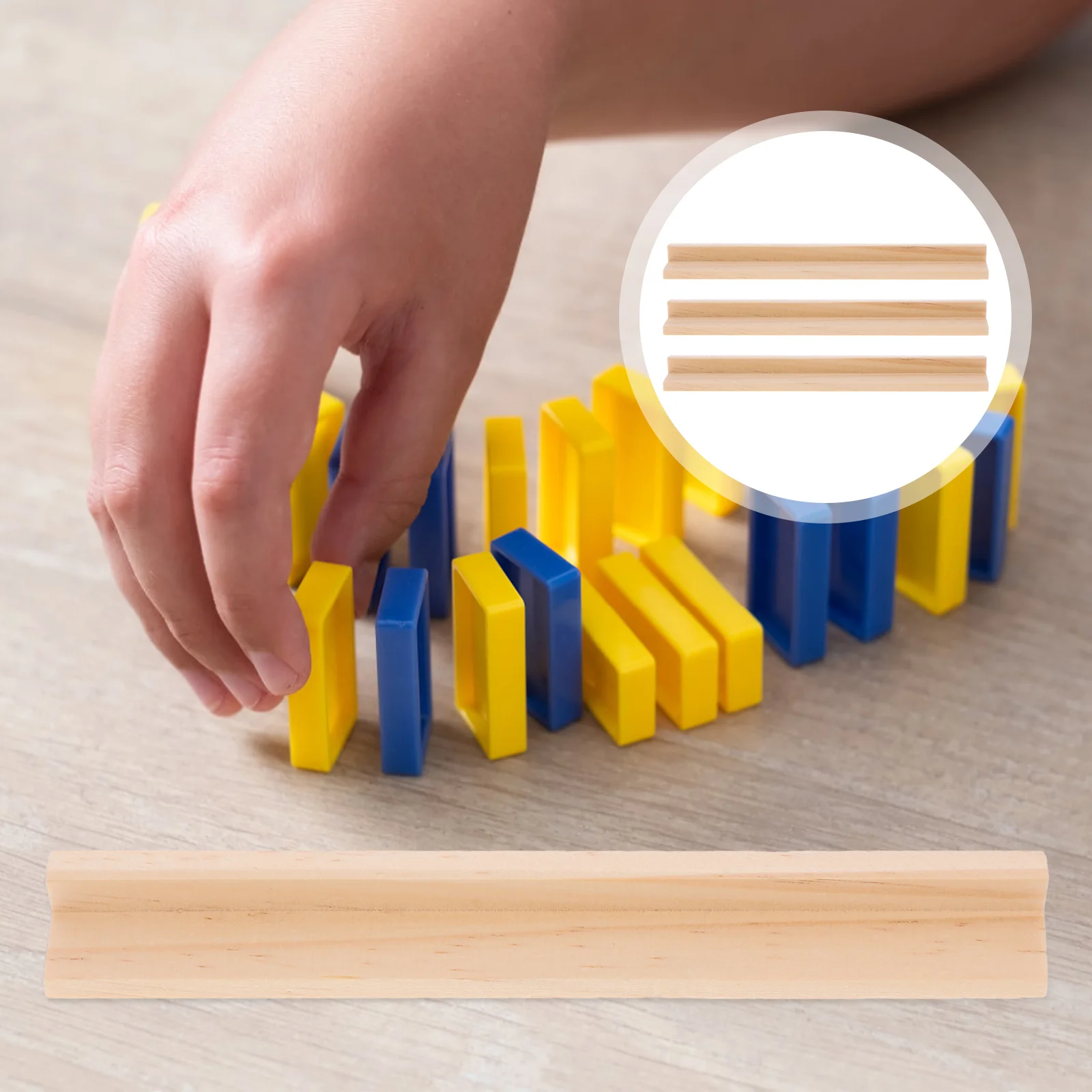 

8 Pcs Domino Trays Holders Organizer Mahjong Tile Pusher Dominoes Desktop Bases