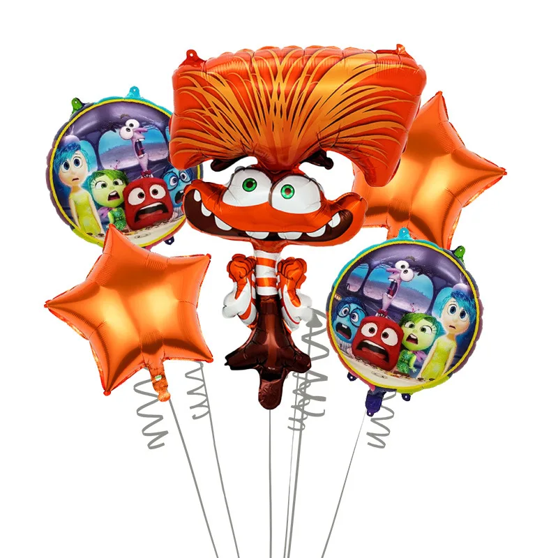thumbnail image 1 of Nuevo fondo de cumpleaños de Disney Inside Out 2, globos, kit de suministros de decoración para fiestas Inside Out, vasos de papel, platos, servilletas, juego de decoración para niños, 1 of 5