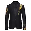 Men's Paisley Floral Gold Bronzing Printed Blazer Luxury Evening Prom Dress 2024 Suits Formal Jackets for Men Costume Homme Coat 4