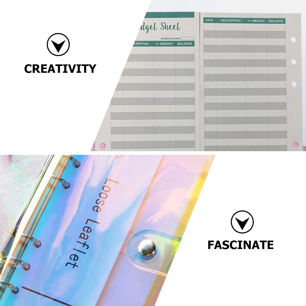 

Budget Book Money Organizer for Cash Binder with Envelopes Stickers Books Zipper