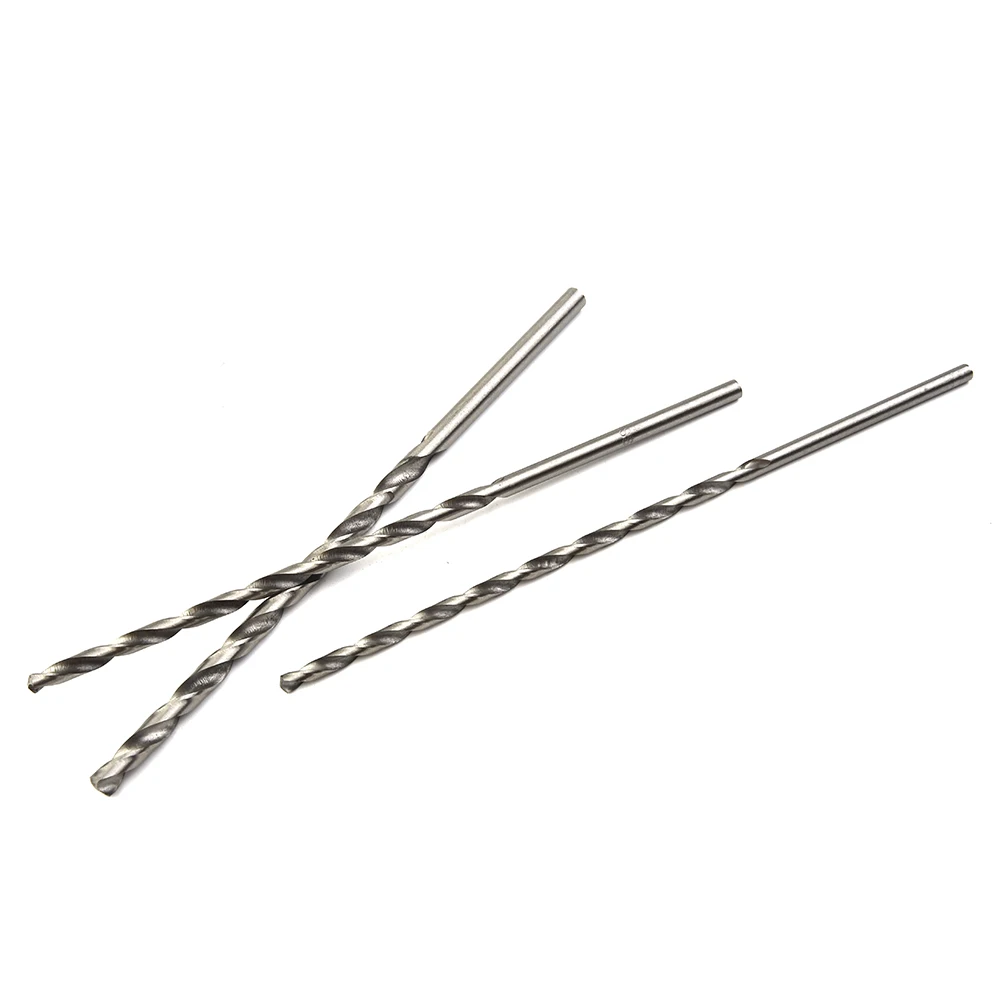 

5Pcs Extra Long HSS High Speed Steel Drill Bit Set 2mm/3mm,3.5mm,4mm,5mm For Electric Drills Drilling Machines
