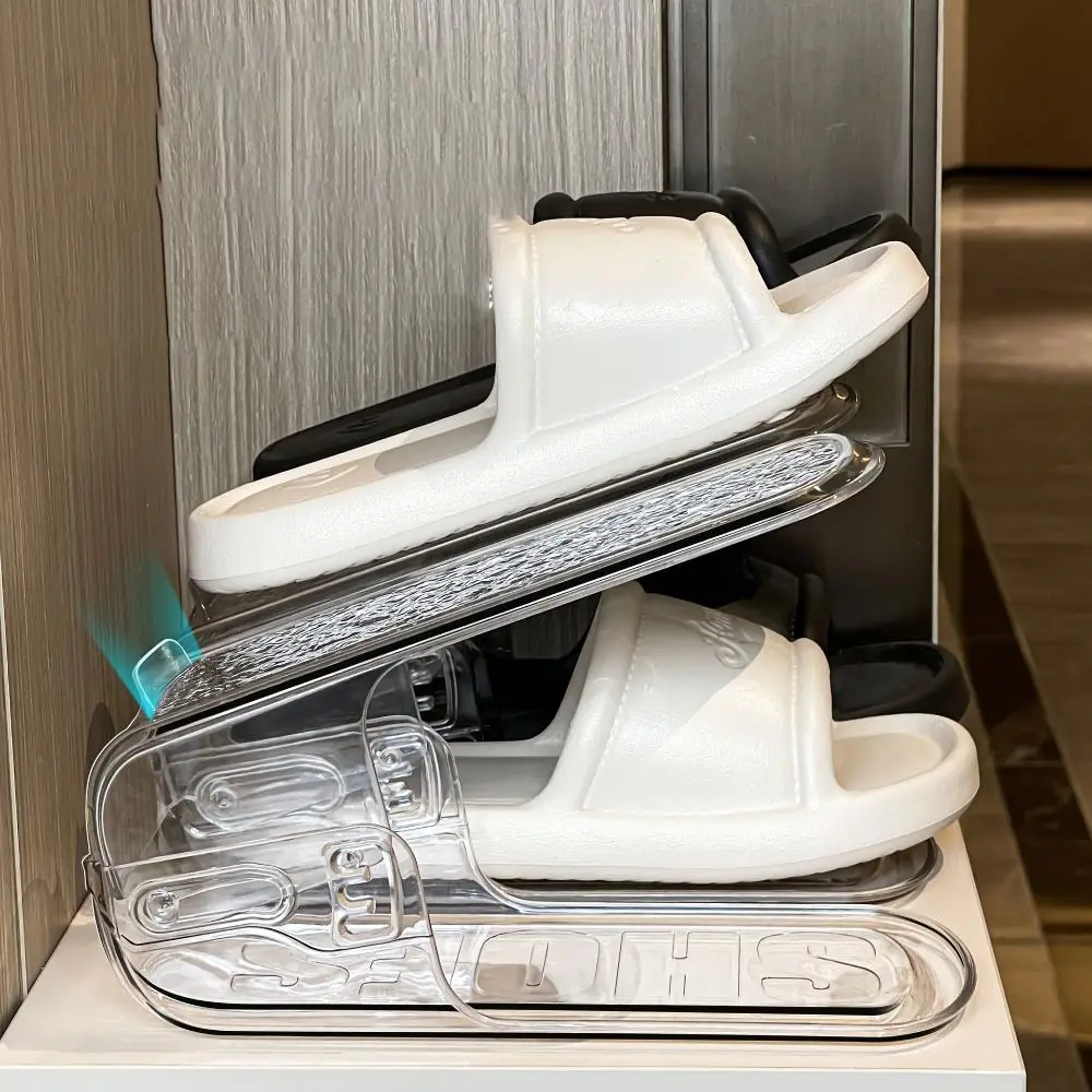 Organizador De Sapatos DEEKNAKA - 6 Prateleiras Transparentes Empilháveis