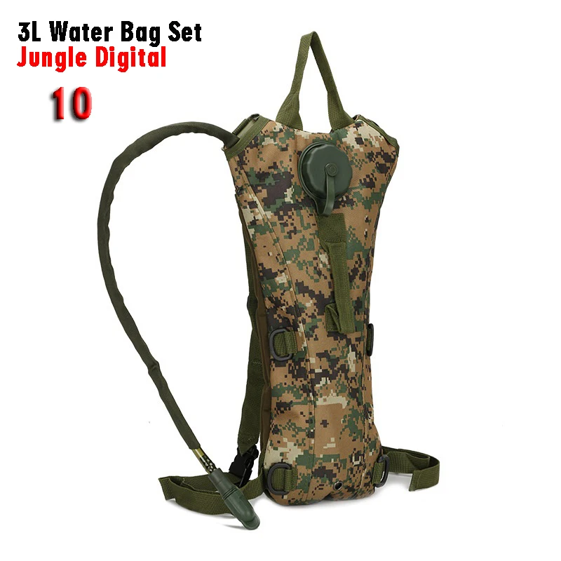 3Liters Water Bag Backpack Camouflage Portable Water Bladder Pack Outdoor MTB Cycling Hydration Knapsack Travel Sports Rucksack 5