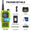 2nd Gen TIDRADIO TD-H8 10W Professional Walkie Talkie Portable Long Range Radio Phone Wireless Programmable Search Repeaters 2