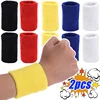 2/1pcs Ports Sweat Wristband Wrist Support Hand Brace Wraps Guards for Gym Volleyball Basketball Tennis New Running Sweatband 2