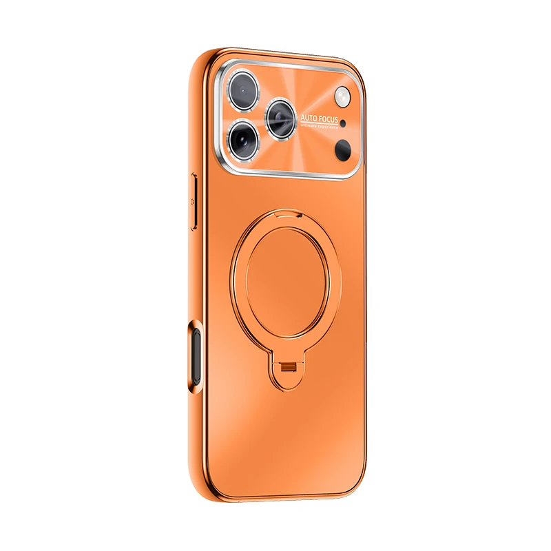 Enhanced Magnetic Phone Case with Rotating Ring Holder and Matte Finish