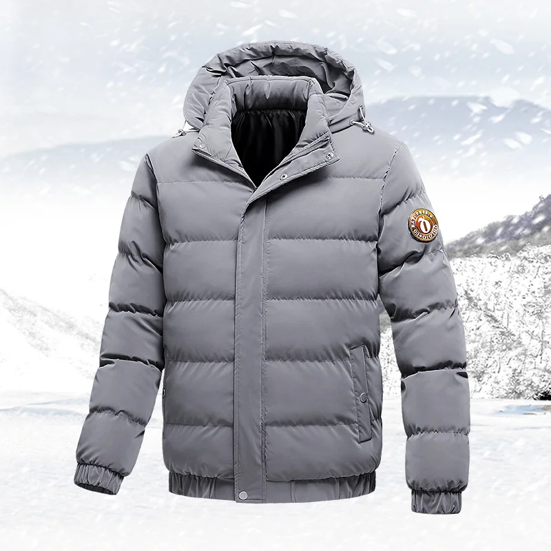 Куртка-пуховик Чоловіча товста тепла зимова куртка Чоловічі парки з бавовняною підкладкою Пальто з капюшоном Верхній одяг Модний повсякденний чоловічий одяг Топ