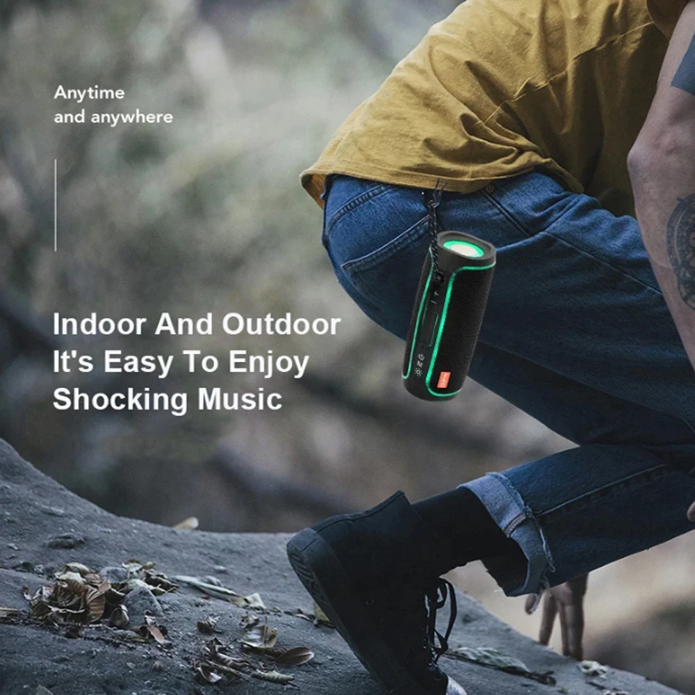 Tg288 Mini Waterproof Portable Riding Bluetooth Speaker Color Light Effect Outdoor Loudspeaker Tws/udisk/tf Fm Radio 1800mah, Alina Gadgets
