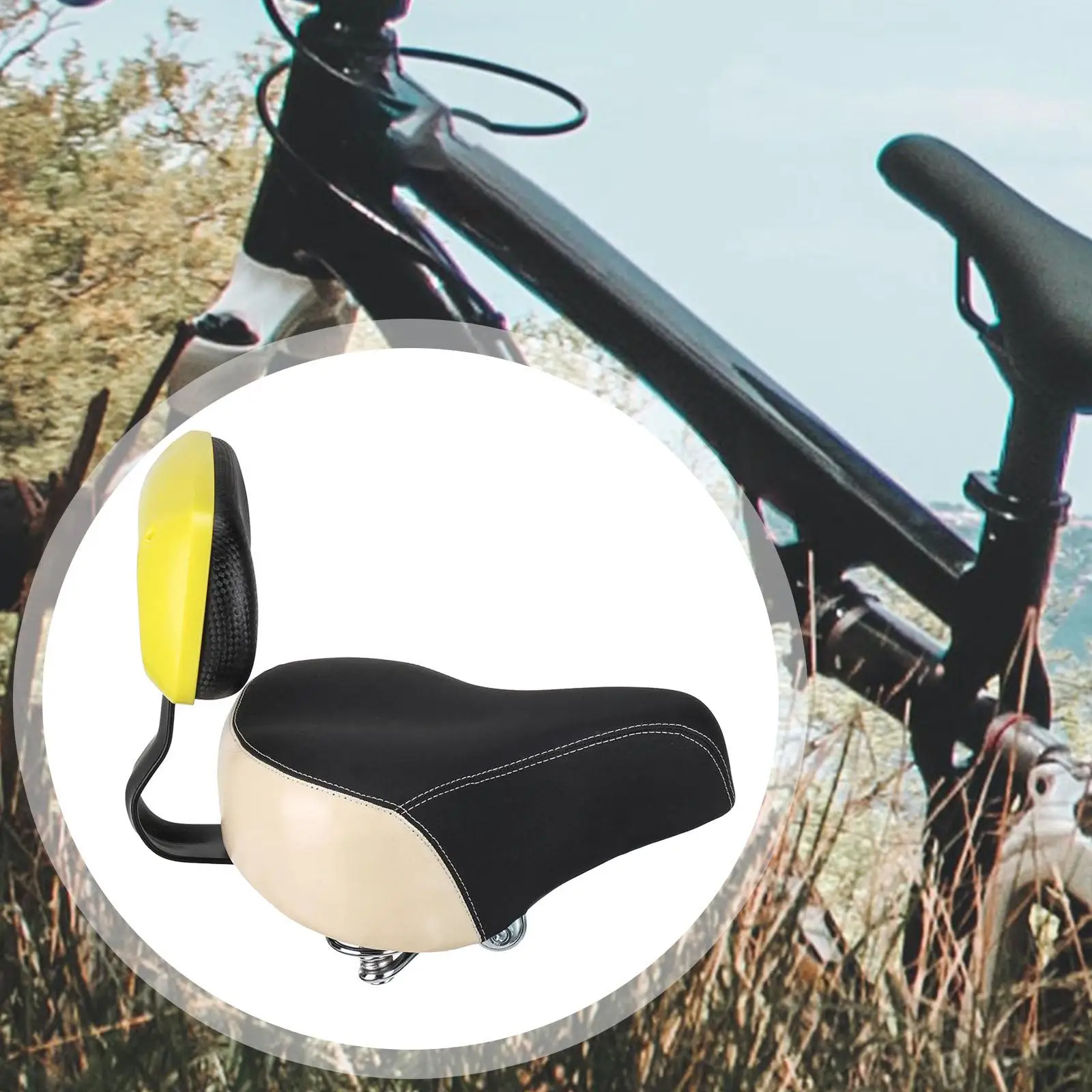 Extra Comfort Seat Saddle with Backrest Cycling Bike Seat Cushion Bike