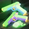 Luminous 1911 Continuous Shell Throwing Model Simulation Kids Toy Guns Empty Magazine Hangs Up Decompression Boys Plastic Pistol 1