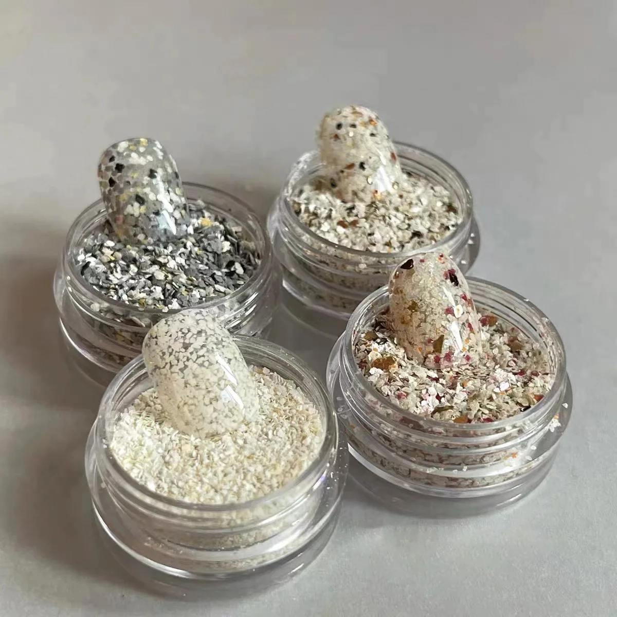 Natural White Gray Pink Mixes Mica Flakes Flitter for Resin Painting Arts Crafts,Nail Art,DIY Decoration Leaf Multi-Use 1-3mm