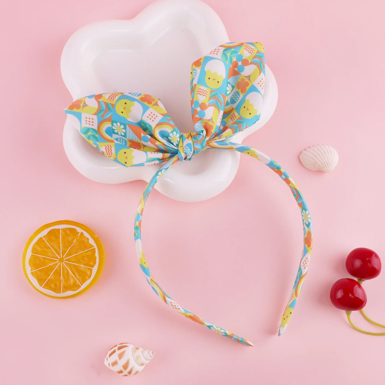 Niedliches Hasenohren-Ostern-Stirnband, rutschfest, Kaninchen-Blumen-Haarband, modischer Haarschmuck für Mädchen für Frauen – Detail 9