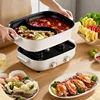 220V 6.5L Split Type 2 Flavor Hot Pot Household Electric Multi Cooker Home Electric Food Cooking Machine Hotpot 3
