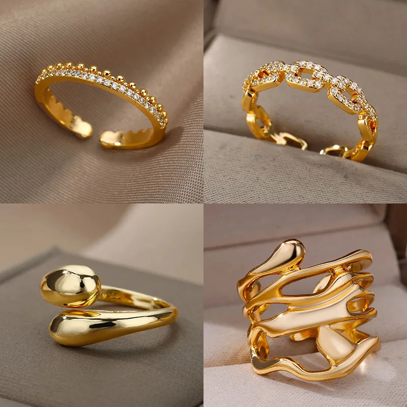 Korean Fashion Adjustable Stainless Steel Rings for Women Simple Engagement Wedding Rings Fashion Jewelry Accessories Gift 2025 stainless steel ring finger ring adjustable rings wedding rings wedding ring jewelry accessories