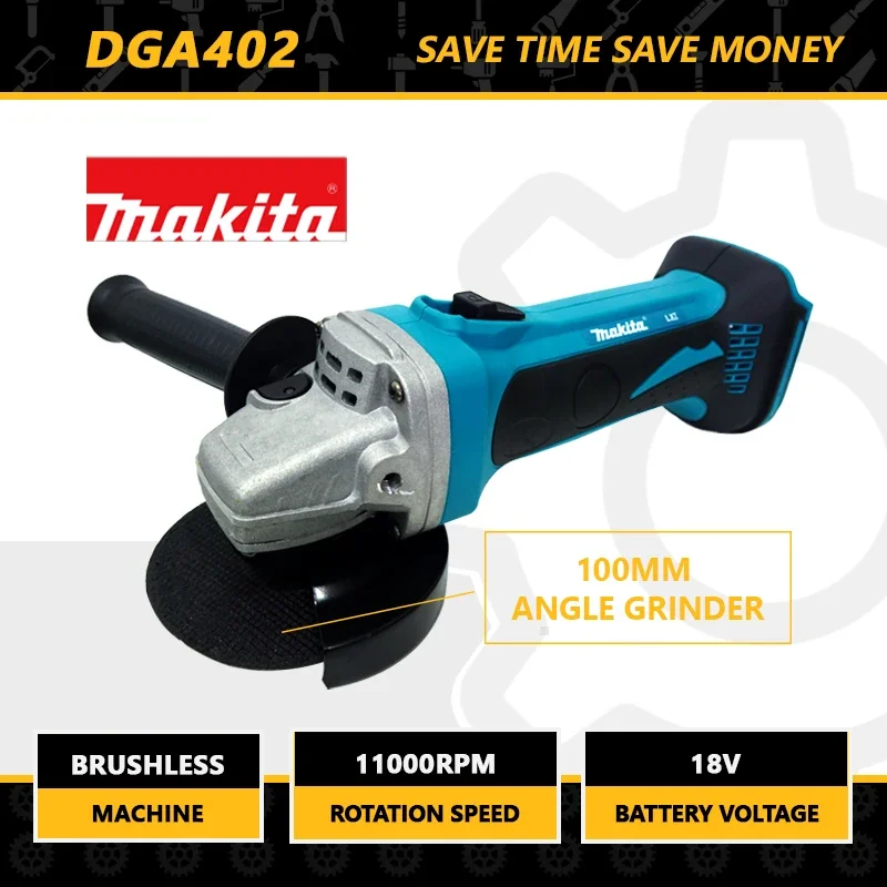

2023 Makita Electric Grinding Cutting Machine DGA402 Cordless Angle Grinder 18V LXT Lithium-Ion Multifunctional Power Tool
