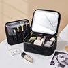Smart LED Cosmetic Case with Mirror Cosmetic Bag Travel Makeup Bags for Women Fashion Portable Storage Bag Travel Makeup Bags 5