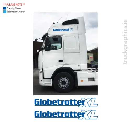 

For x2 Volvo Globetrotter FH XL ,Decal,Sticker Graphic,Window sticker