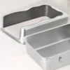 Extra Large Cat Litter Box with Lid Top Entry Litter Pan High Sided Top Exit Metal Cat Pan Anti-Urine Leakage for Big Cats Kitty 6