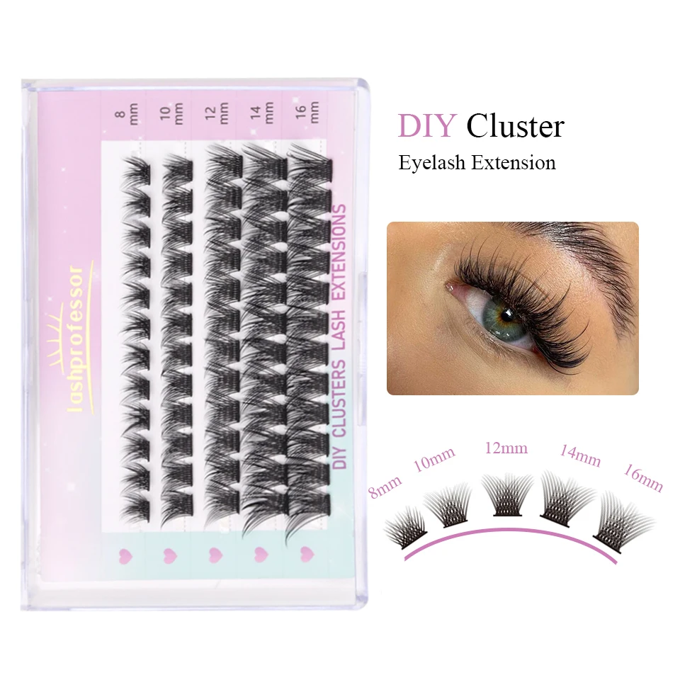 

Lashprofessor DIY Eyelash Clusters Premade Lash Fans Individual Heat Bonded Clusters Lashes Bundles Segmented Beam Lash Clusters