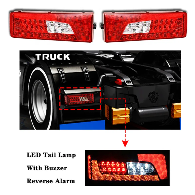 1 Pair LED Trailer Rear Lamp European Truck Body Parts Tail Light 2380955 2380954 For SCANIA R P G L S Series 2241860 2241859 1 pair led trailer rear lamp european truck body parts tail light 2380955 2380954 for scania r p g l s series 2241860 2241859